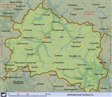 Орловская область (географическая карта)