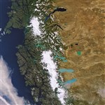 Патагонское плато (снимок со спутника, 2007)