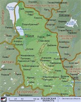 Псковская область (географическая карта)