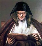 Рембрандт (Читающая старушка)