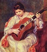Ренуар Огюст («Девушка, играющая на гитаре»)