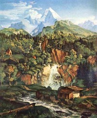 Рихтер Людвиг (Пейзаж с водопадом)