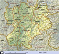 Рона-Альпы (географическая карта)