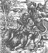 Самсон (гравюра А. Дюрера «Самсон убивает льва»)