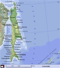 Сахалин (географическая карта)