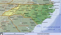 Северная Каролина (географическая карта)