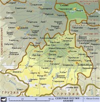 Северная Осетия (географическая карта)