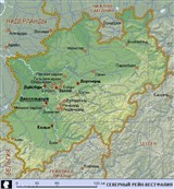 Северный Рейн-Вестфалия (географическая карта)