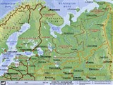Северо-западный федеральный округ России (географическая карта)