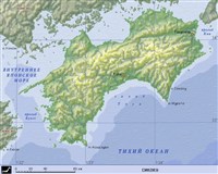 Сикоку (географическая карта)