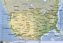 Соединенные штаты Америки (географическая карта)