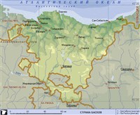 Страна басков (географическая карта)