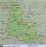 Сумская область (географическая карта)