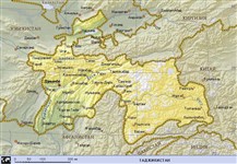 Таджикистан (географическая карта)