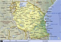 Танзания (географическая карта)