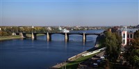 Тверь. Вид на реку Волга и Нововолжский мост