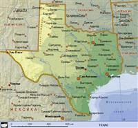 Техас (географическая карта)