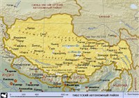 Тибетский автономный район (географическая карта)