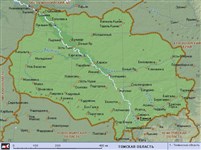 Томская область (географическая карта)