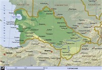 Туркмения (географическая карта)