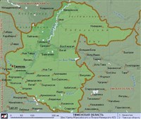 Тюменская область (географическая карта)