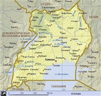 Уганда (географическая карта)