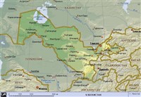 Узбекистан (географическая карта)
