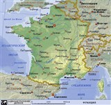 Франция (географическая карта)