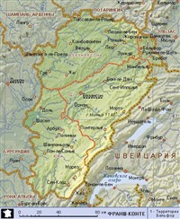 Франш-Конте (географическая карта)