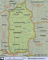 Хмельницкая область (географическая карта)