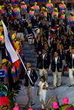 Церемония открытия олимпиады 2016 в Рио (Сергей Тетюхин с флагом)