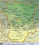 Чечня (географическая карта)