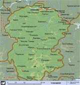 Чувашия (географическая карта)