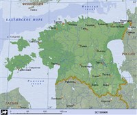 Эстония (географическая карта)