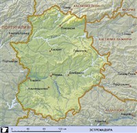 Эстремадура (географическая карта)