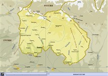 Южная Осетия (географическая карта)