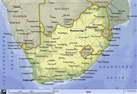 Южно-африканская республика (географическая карта)