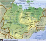 Якутия (географическая карта) (2)