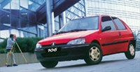 Peugeot 106 на дороге