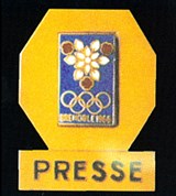 X зимние олимпийские игры (значок прессы) [спорт]