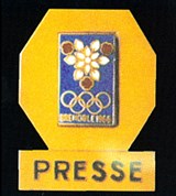 X зимние олимпийские игры (значок прессы) [спорт]