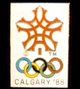 XV зимние олимпийские игры (сувенирный значок с канадской символикой) [спорт]