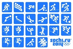 XXII зимние Олимпийские игры (пиктограммы)